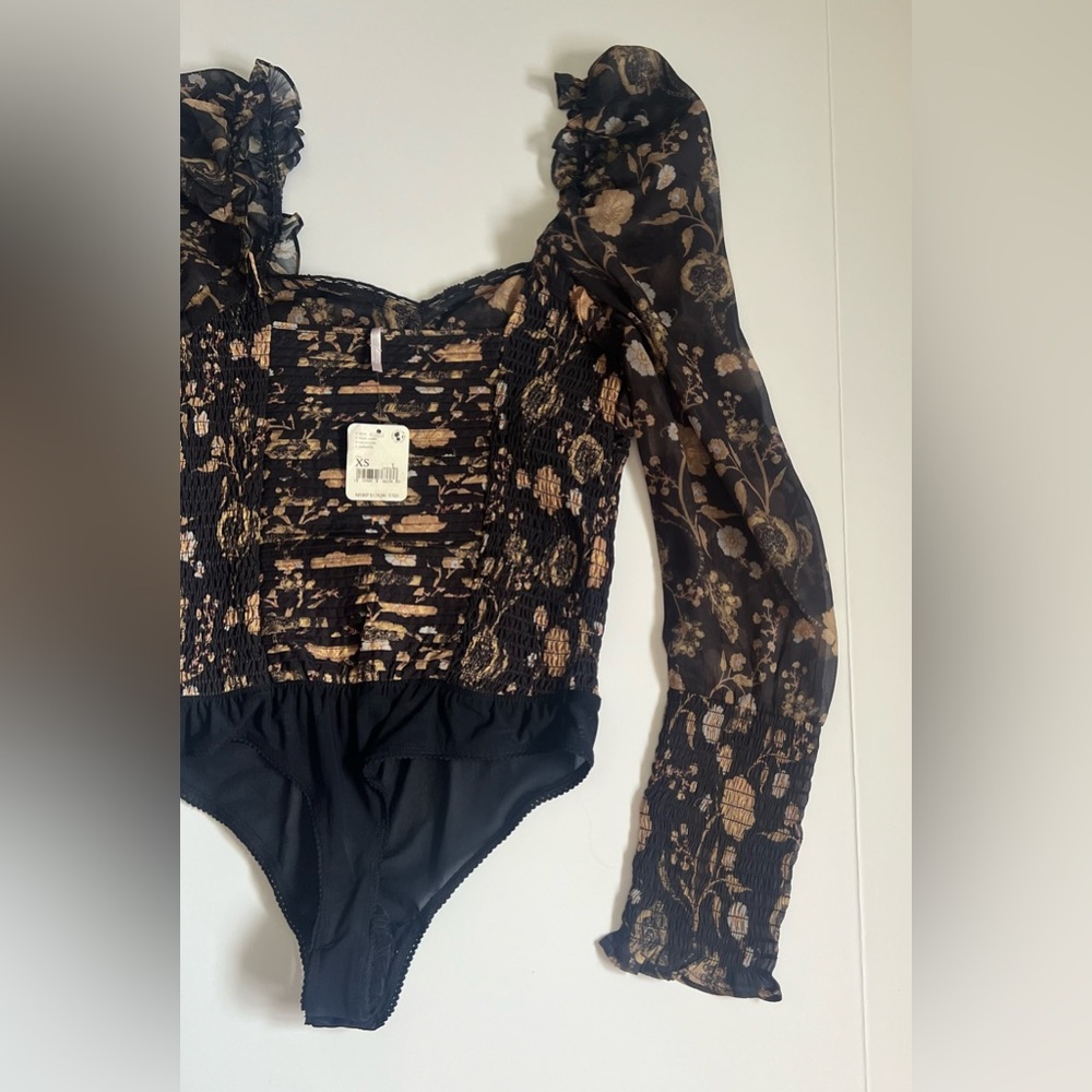 NWT Free People Intimately Free Brunch Date Bodysuit SZ XS 🖤✨ - Picture 11 of 14
